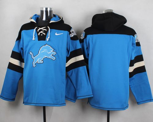 Nike Lions Blank Blue Player Pullover NFL Hoodie